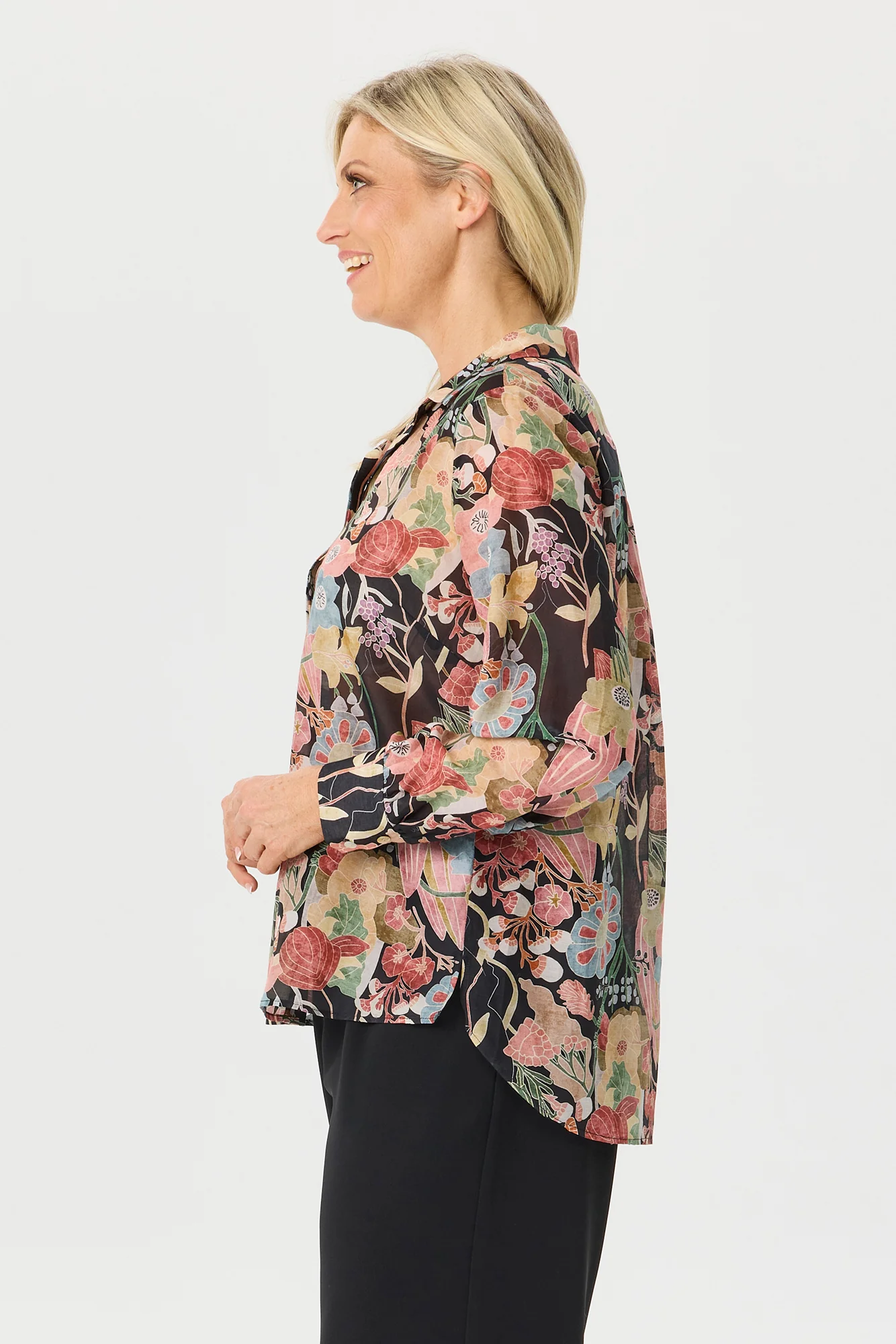 Piastra Long Sleeve High Low Shirt - Image 4