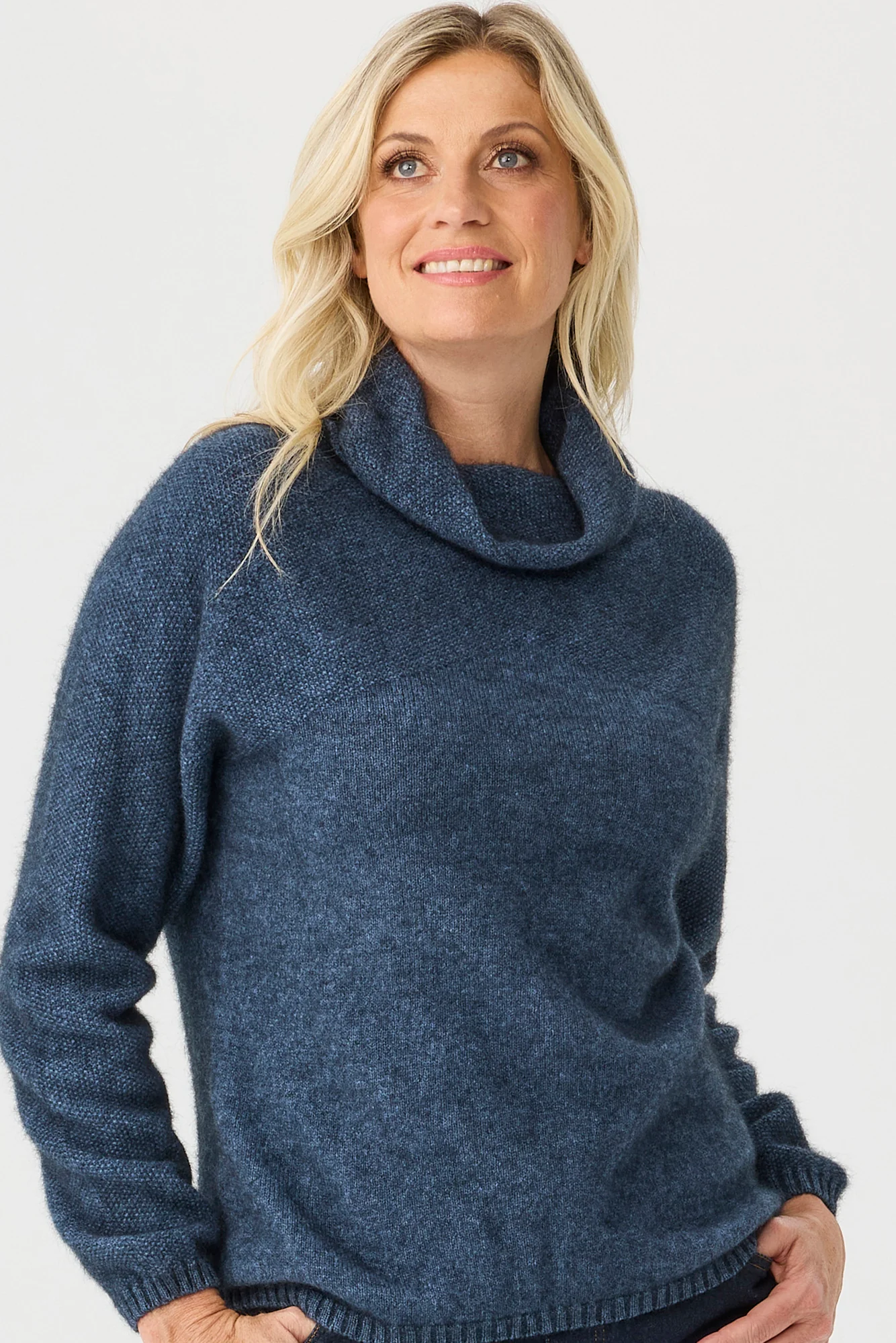 Possum Moss Stitch Cowl Sweater - Image 3