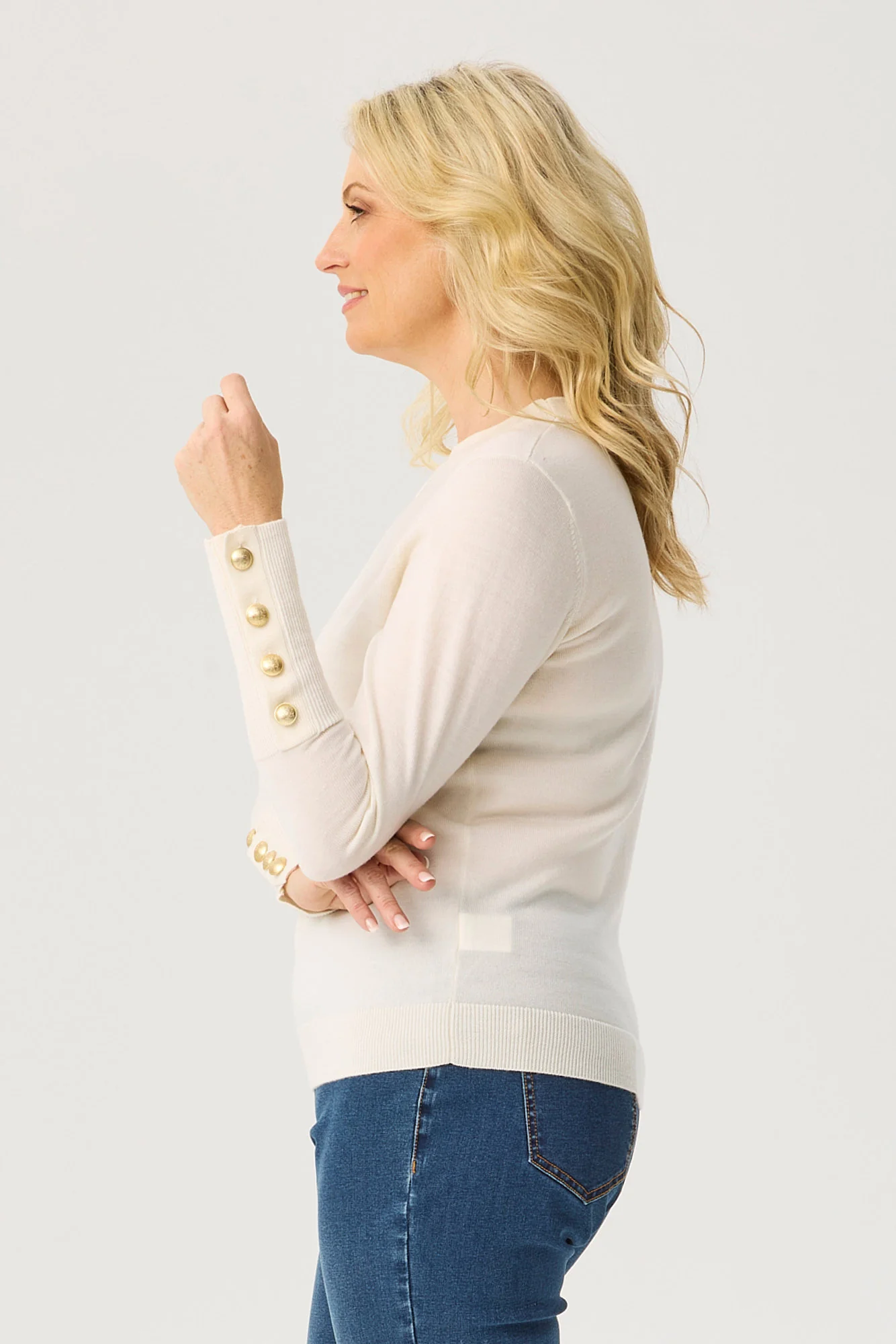 Potts Point Button Sleeve Sweater - Image 4