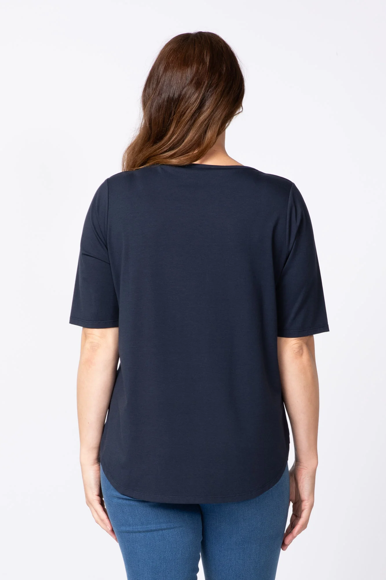 Recreation Boat Neck Elbow Sleeve Top - Image 2
