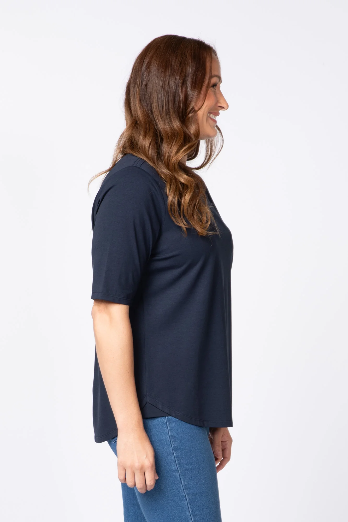 Recreation Boat Neck Elbow Sleeve Top - Image 4