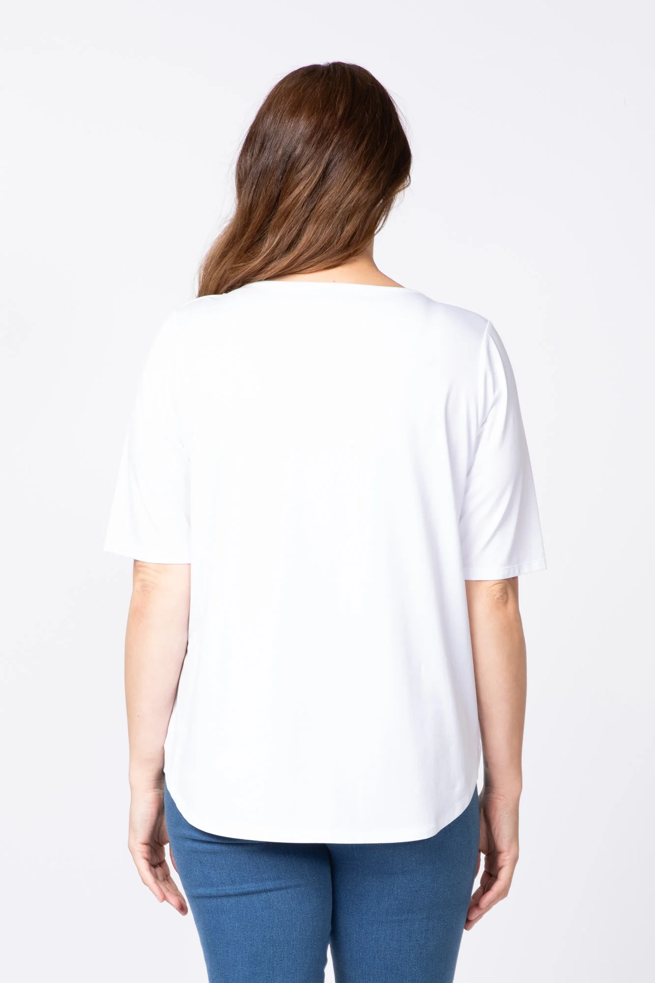 Recreation Boat Neck Elbow Sleeve Top - Image 2