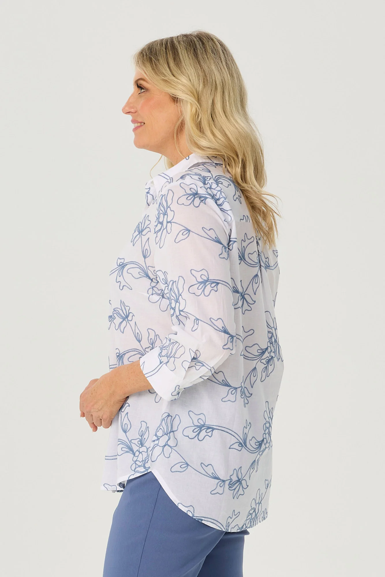 Reserva Embroidered 3/4 Sleeve Shirt - Image 4