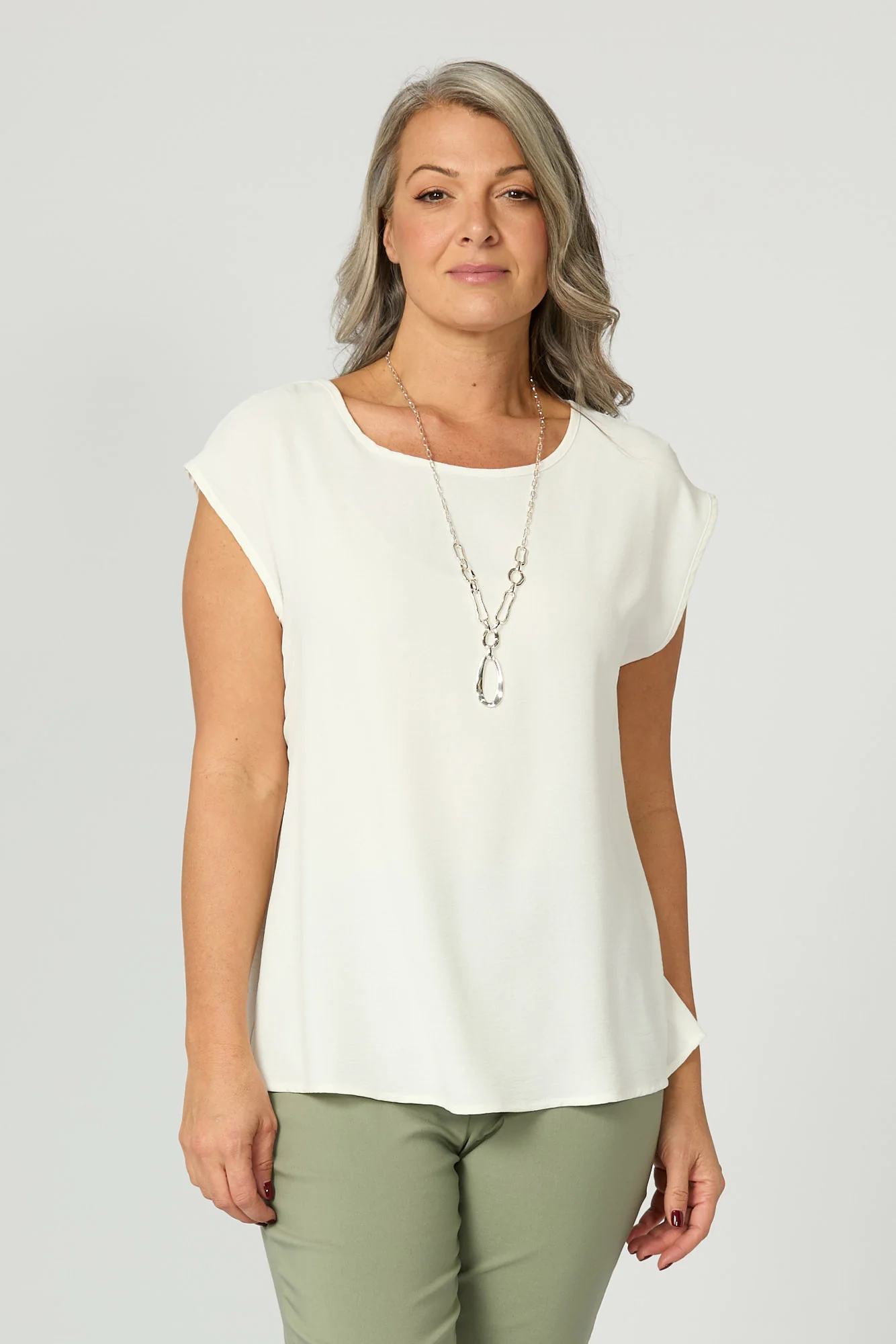 Resort Button Back Cap Sleeve Top - Image 3