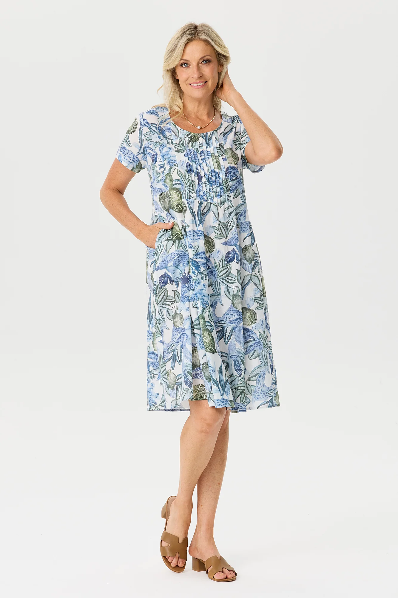 Resort Pintuck Relaxed Dress - Image 2