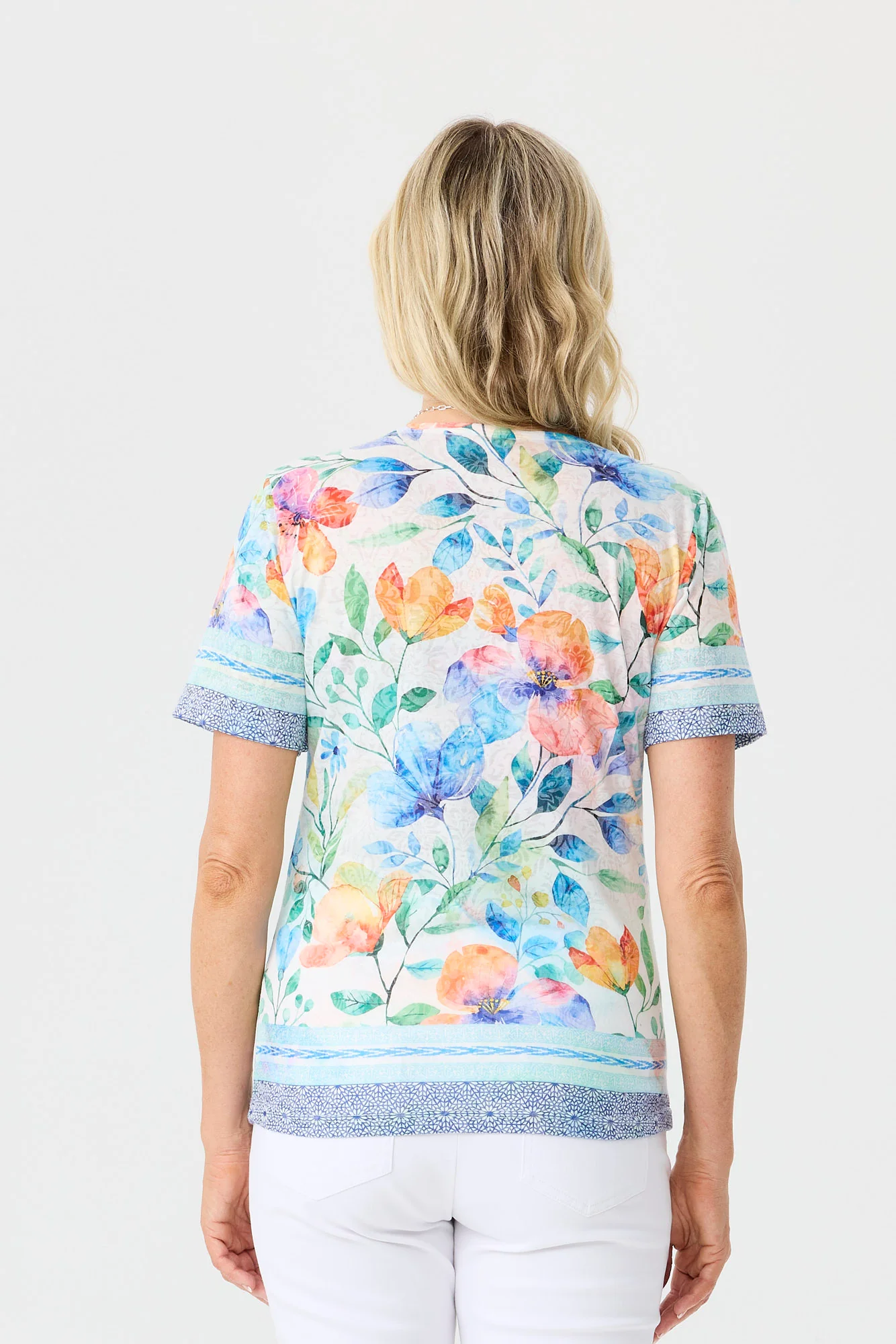 Romy Short Sleeve Burn Out Print Tee - Image 5