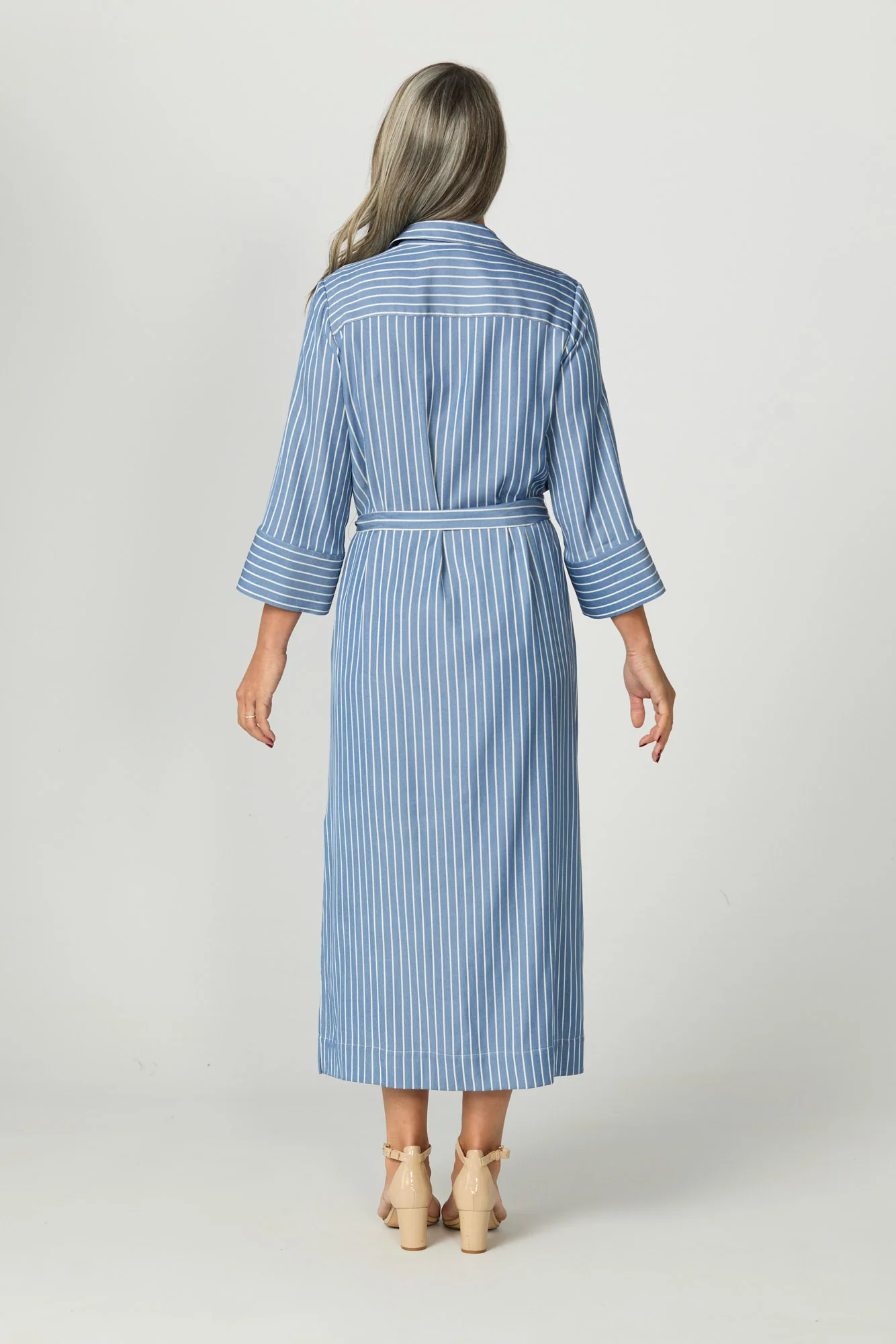 Santorini Stripe Shirtmaker Dress - Image 5