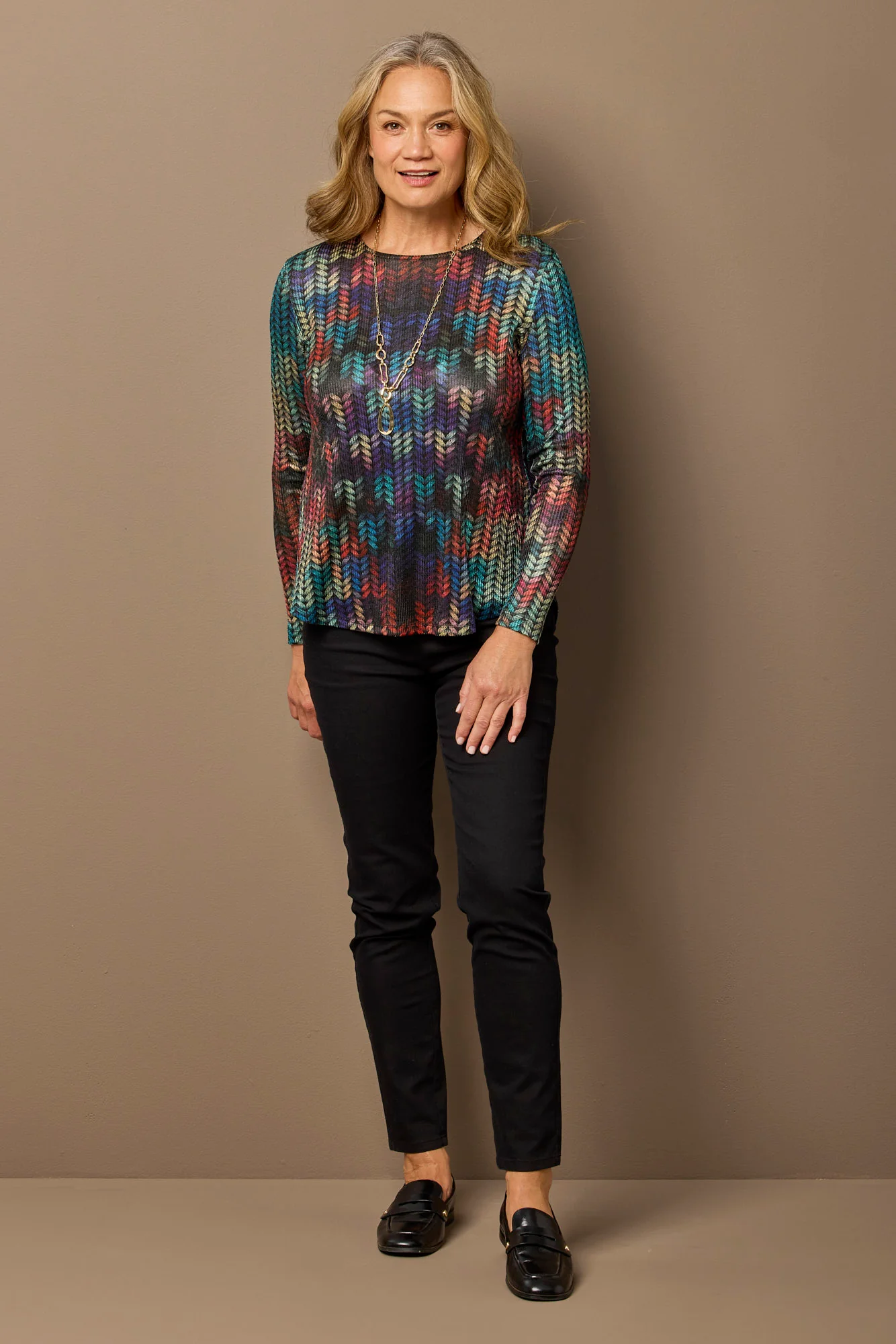 Serpent Pleat Back Long Sleeve Top - Image 8