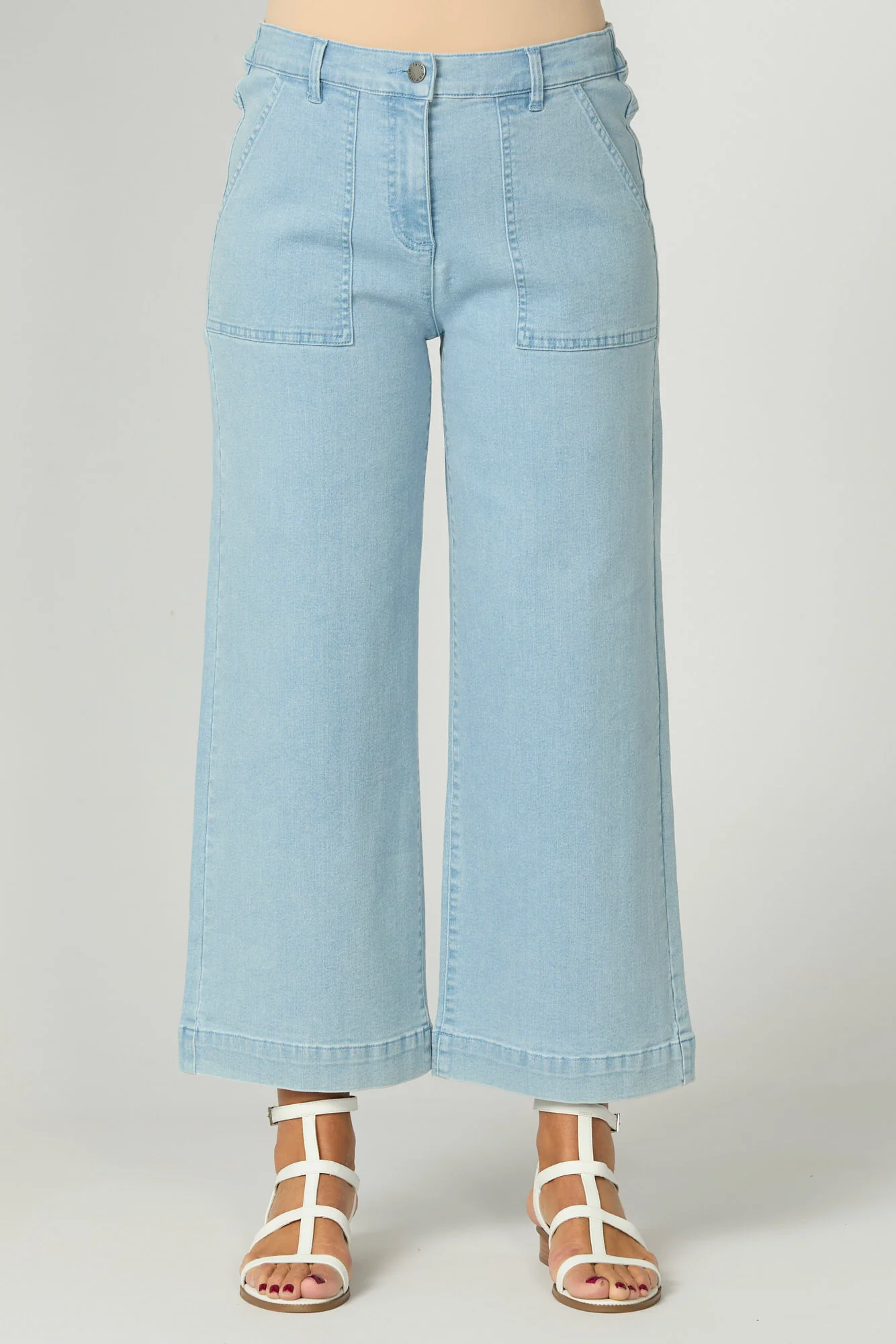 Shelby 7/8 Zip Wide Leg Jean - Image 3