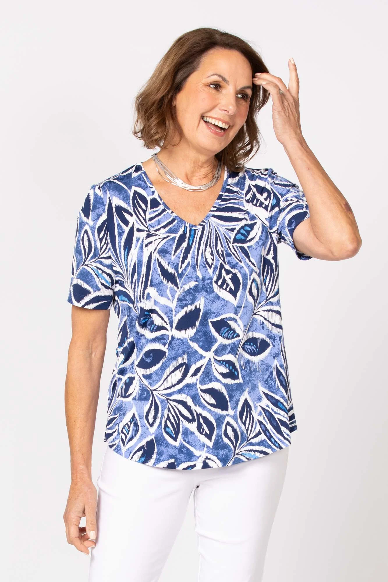 Skyline V Neck Short Sleeve Tee