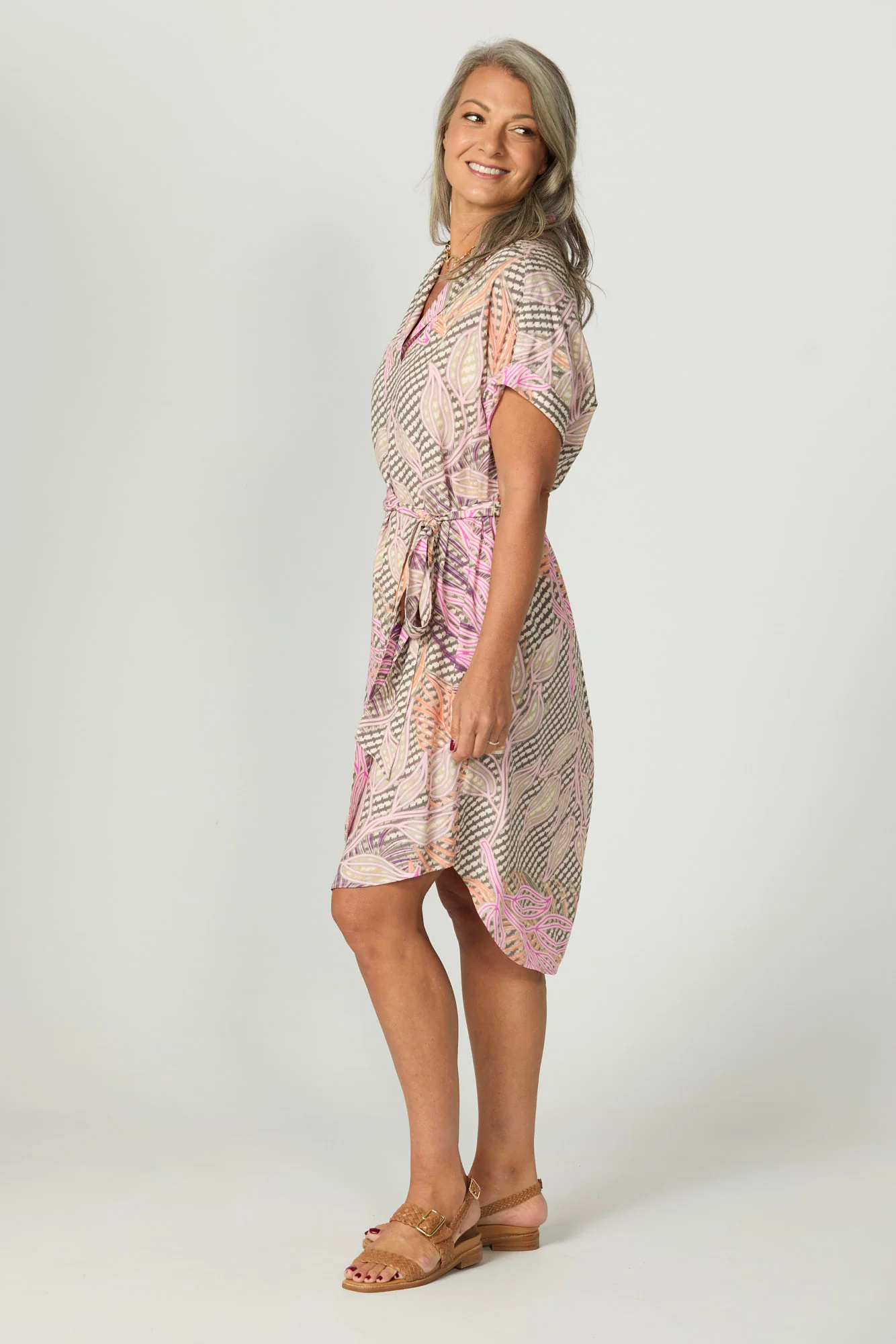 Summer Essence Curve Hem Dress - Image 4