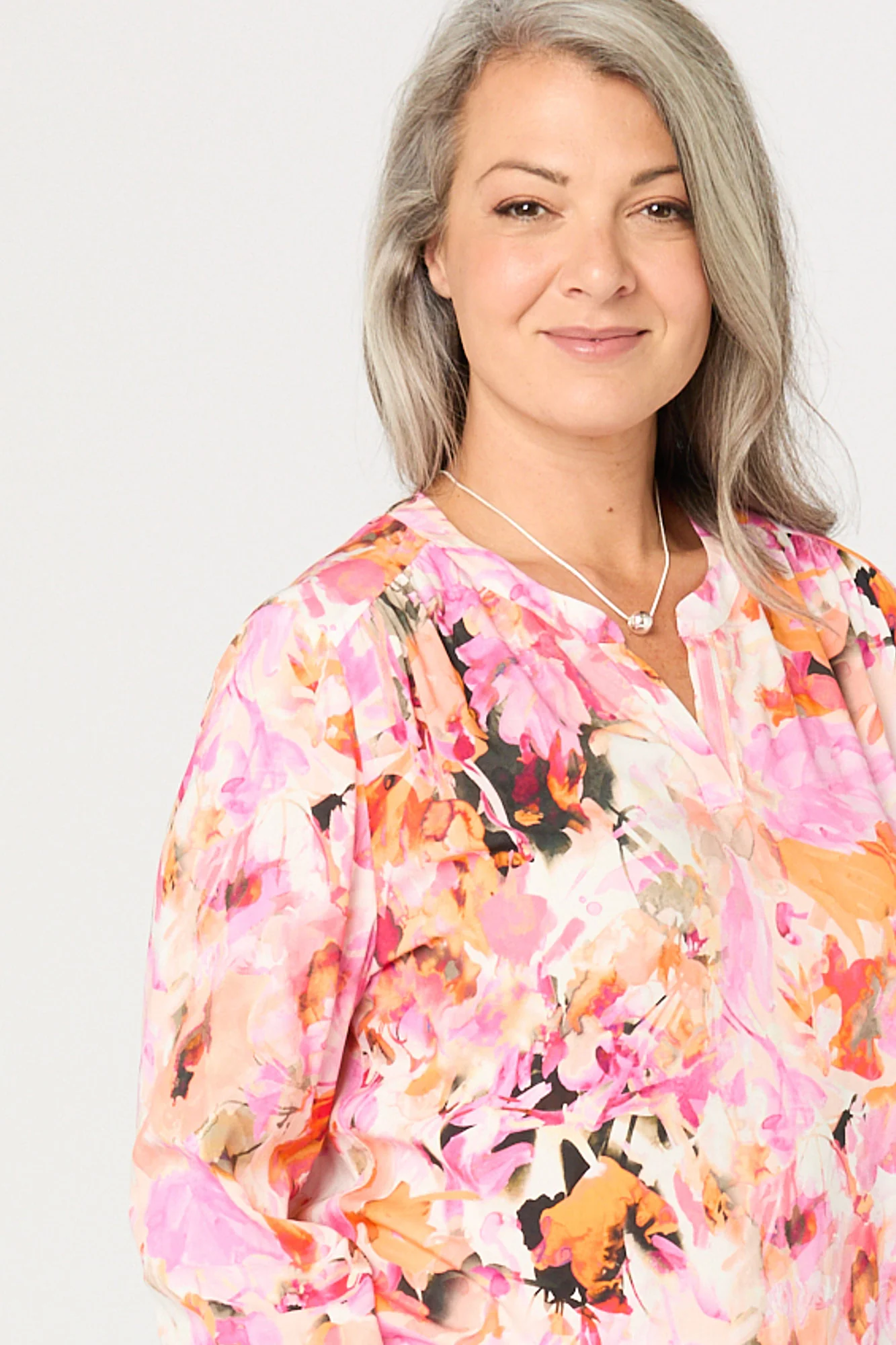 Sunset Floral 3/4 Sleeve Blouse - Image 3