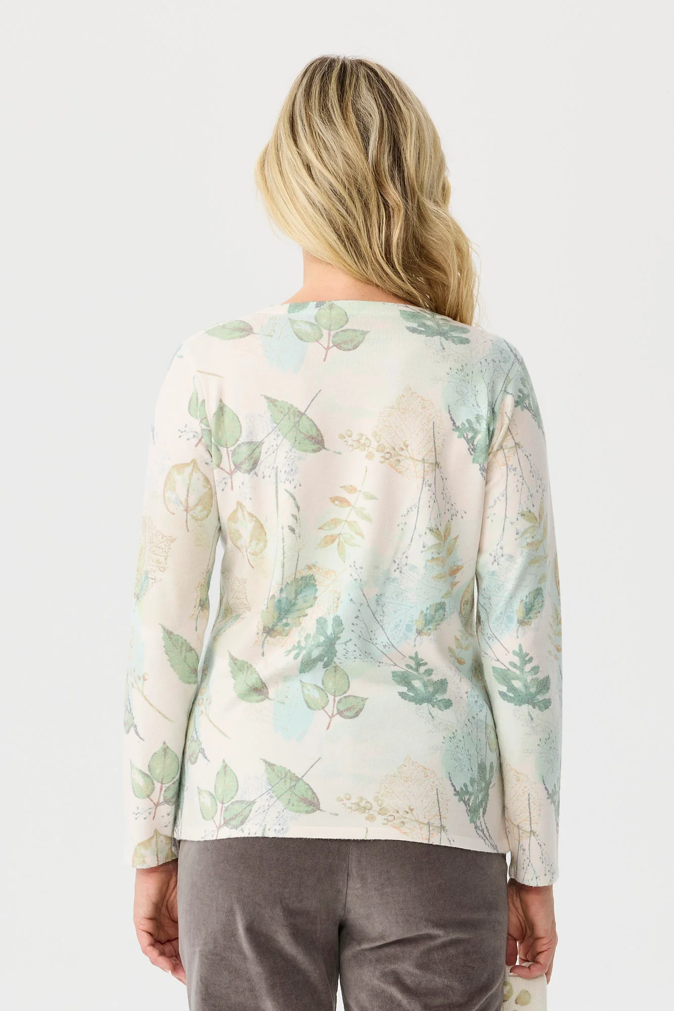 Sylvie Print R-neck Long Sleeve Sweater - Image 5