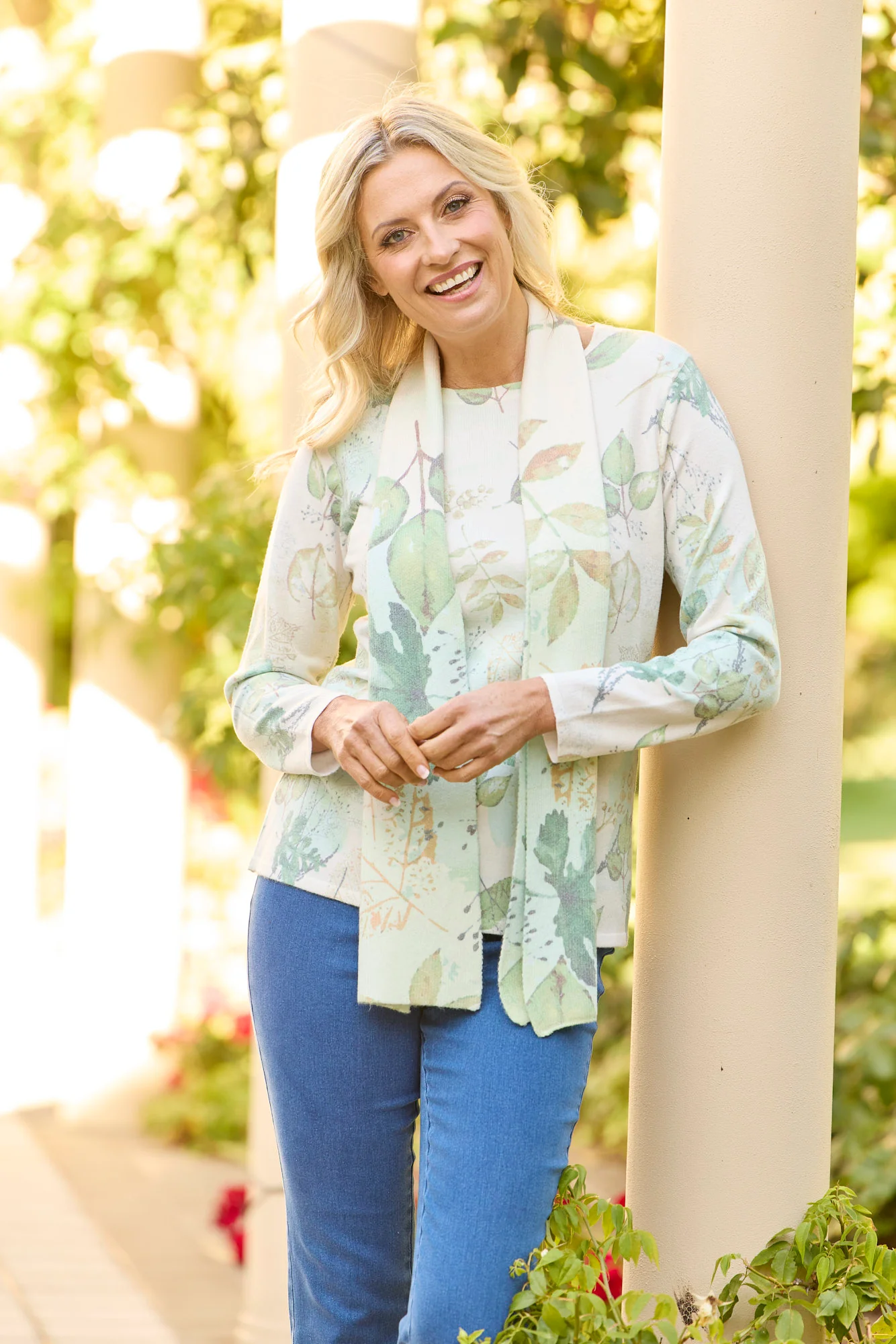 Sylvie Print R-neck Long Sleeve Sweater - Image 6