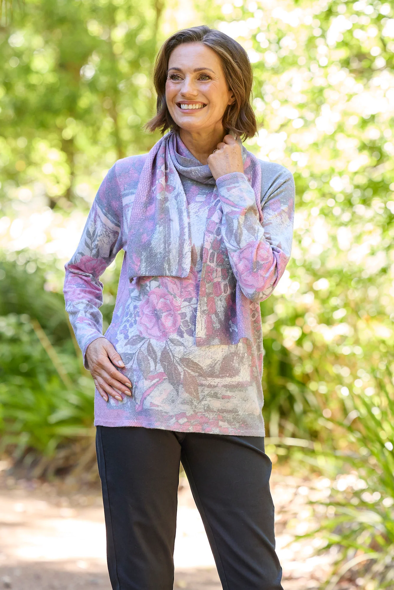 Sylvie Printed Knit Scarf - Image 4