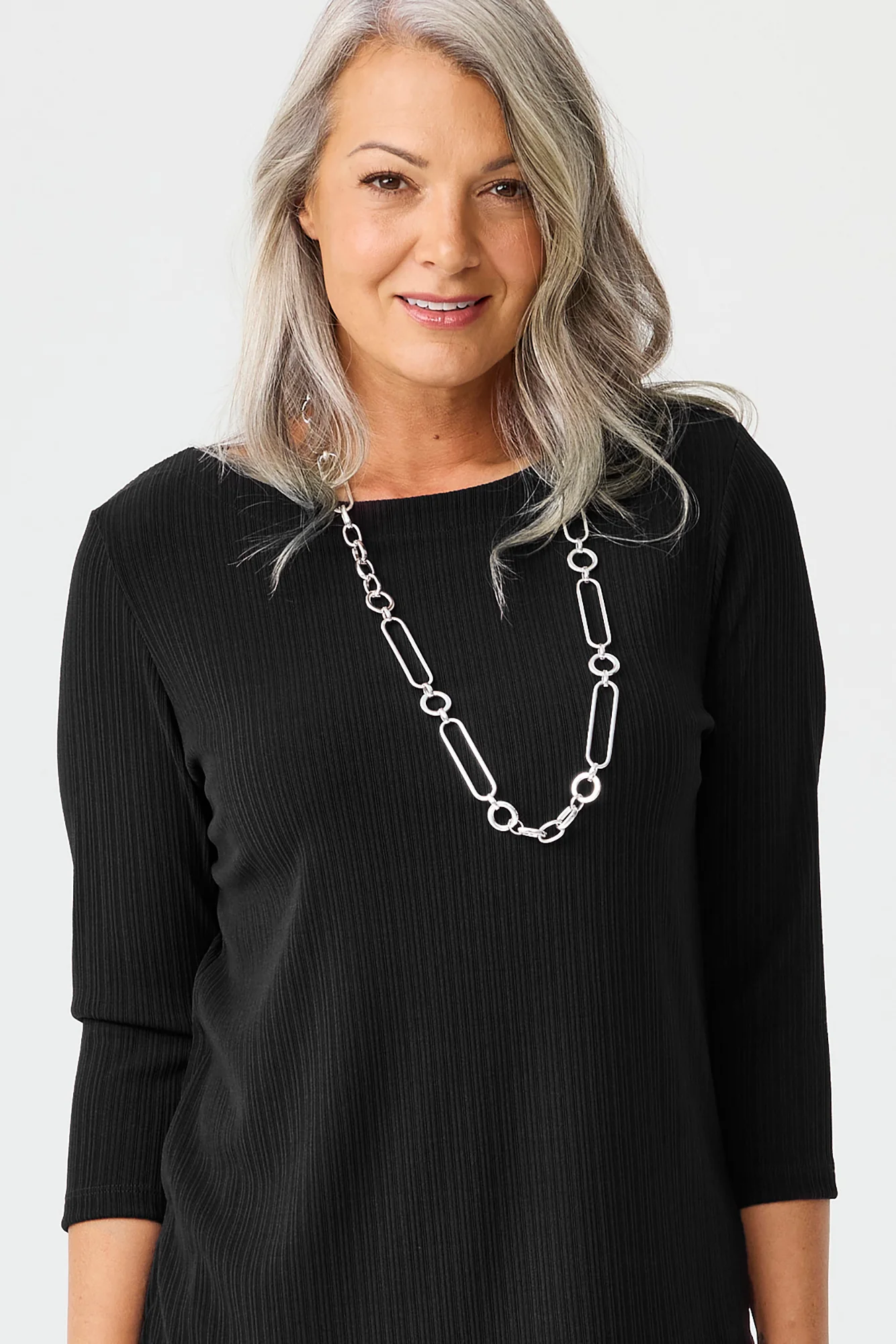 Tempest Boat Neck 3/4 Sleeve Top - Image 3