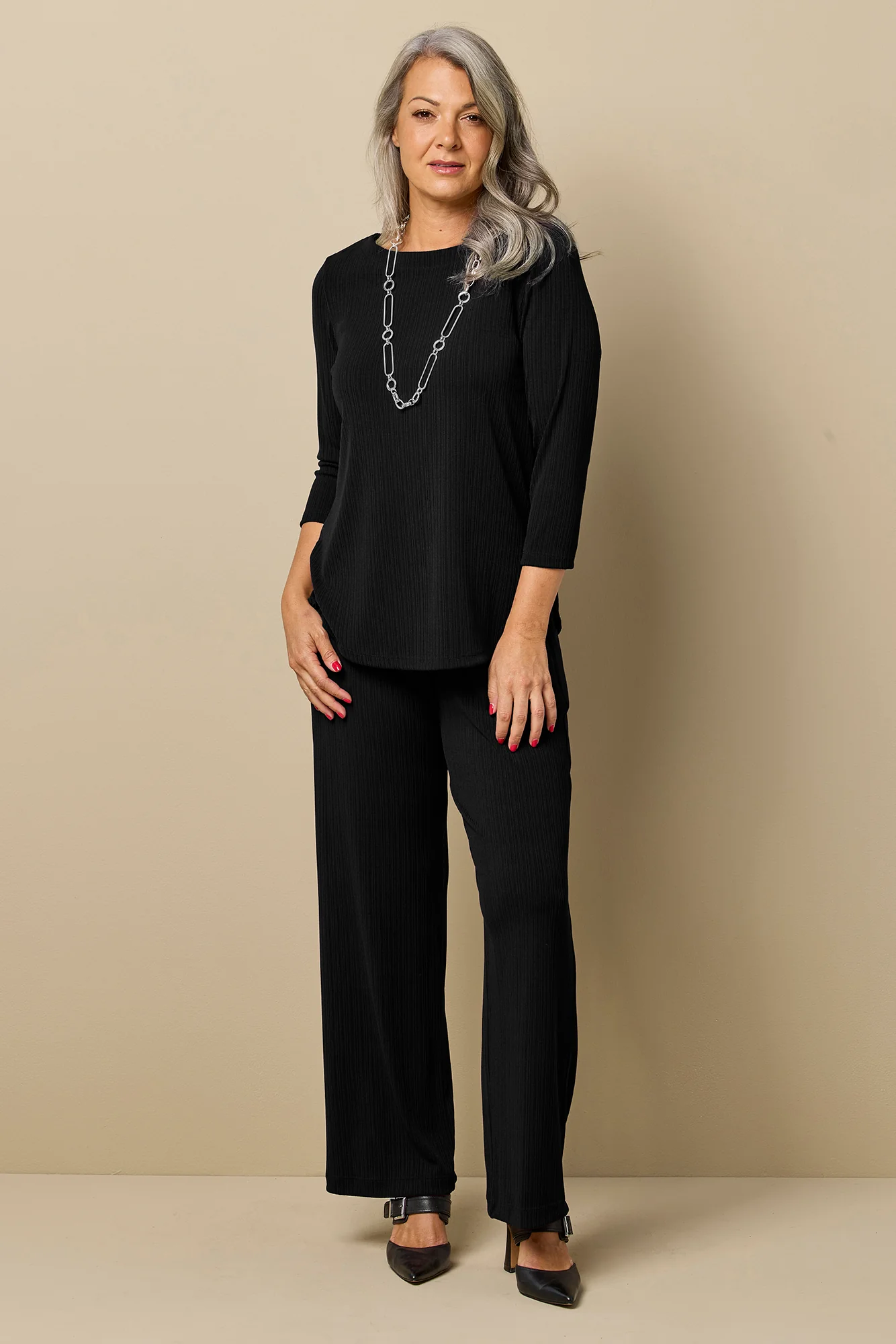 Tempest Boat Neck 3/4 Sleeve Top - Image 7
