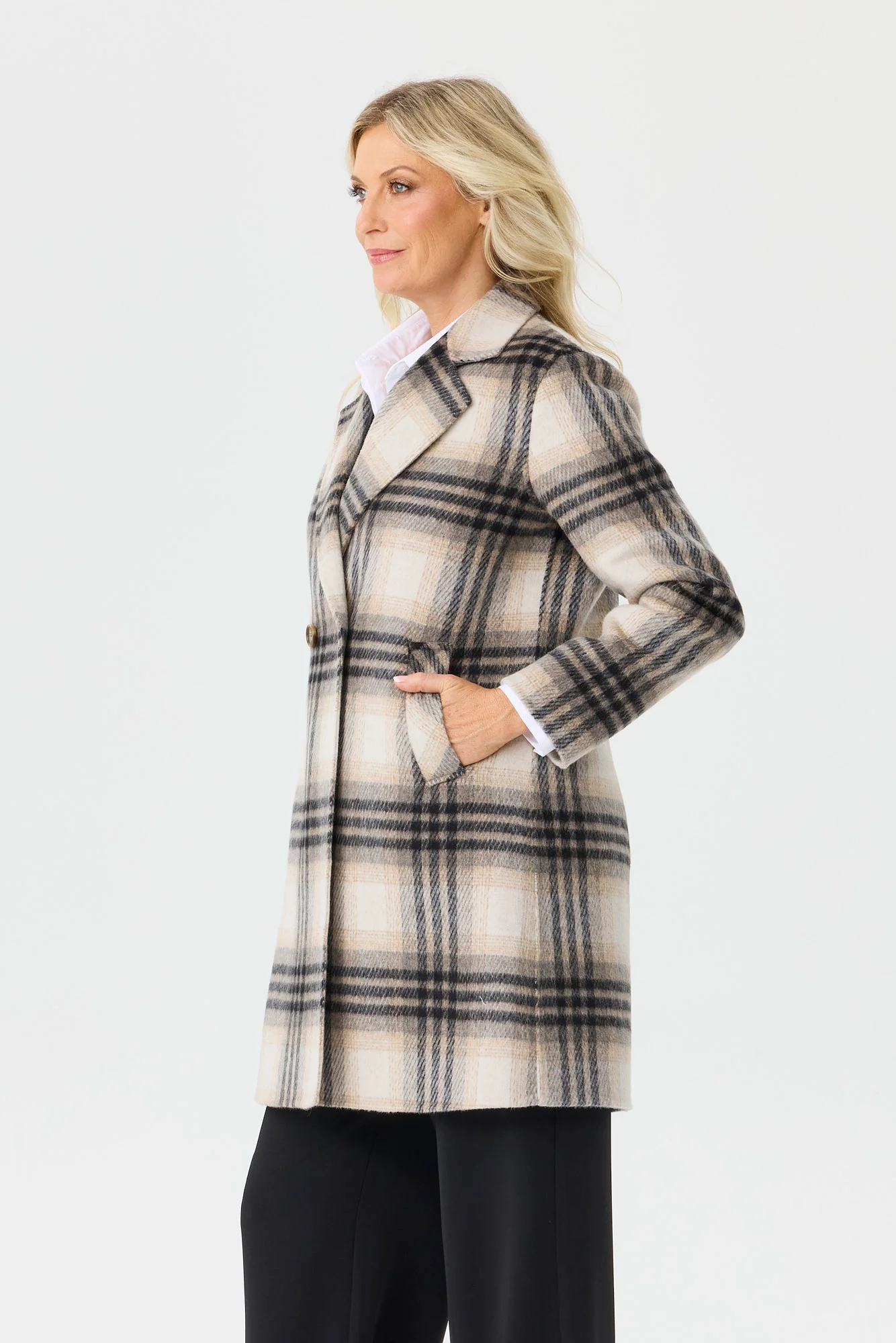Toscana Check Coat - Image 5