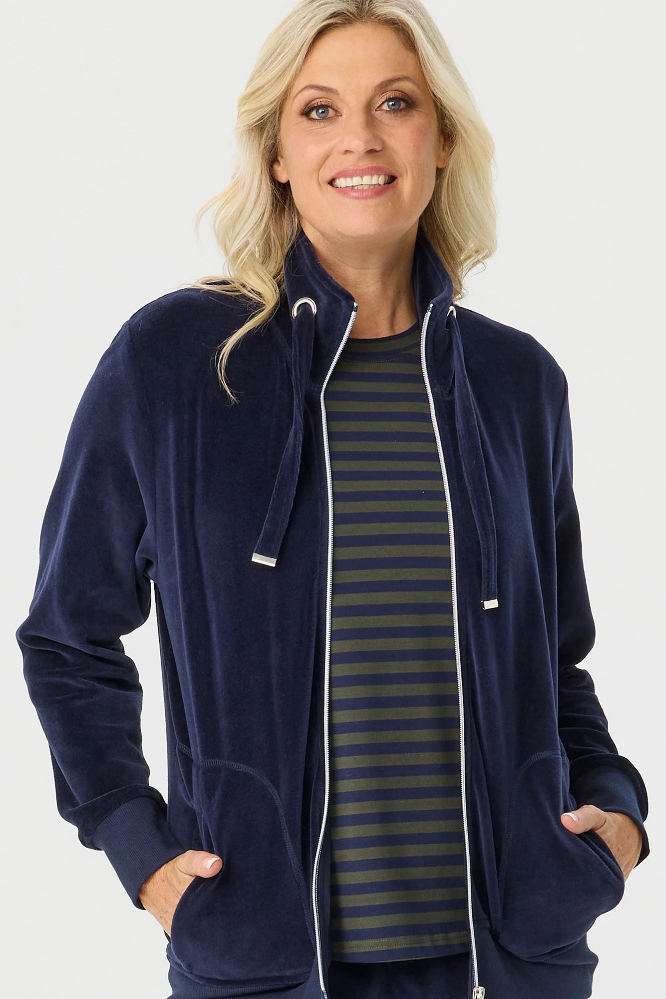 Valley Zip Up Velour Jacket - Image 3