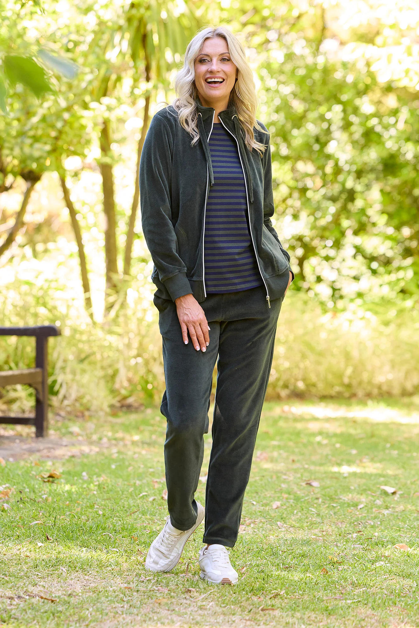 Valley Zip Up Velour Jacket - Image 8