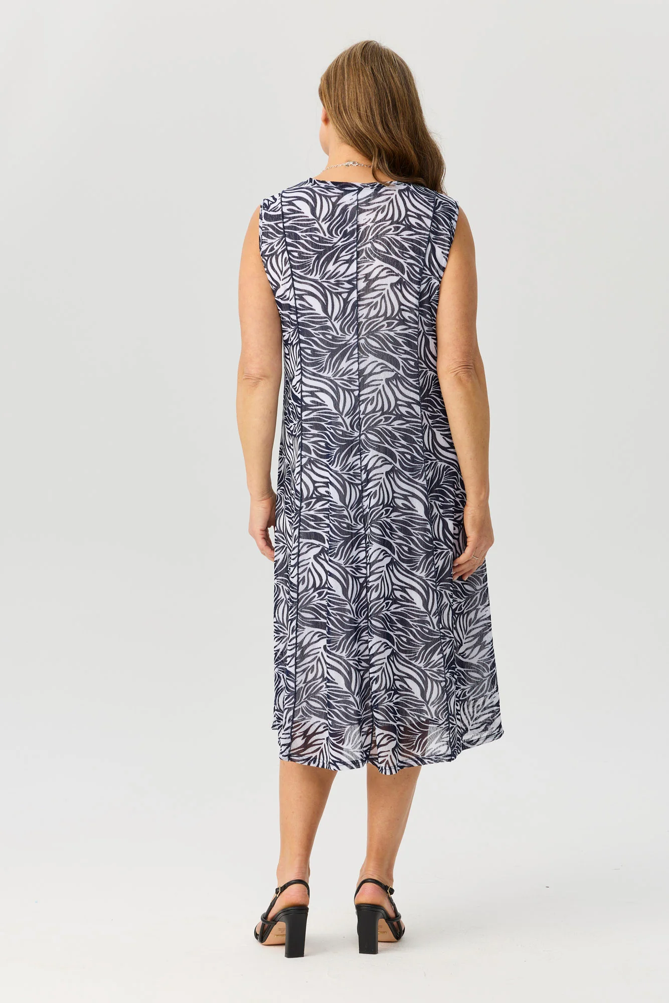 Veneta Mesh Sleeveless Gored Dress - Image 4