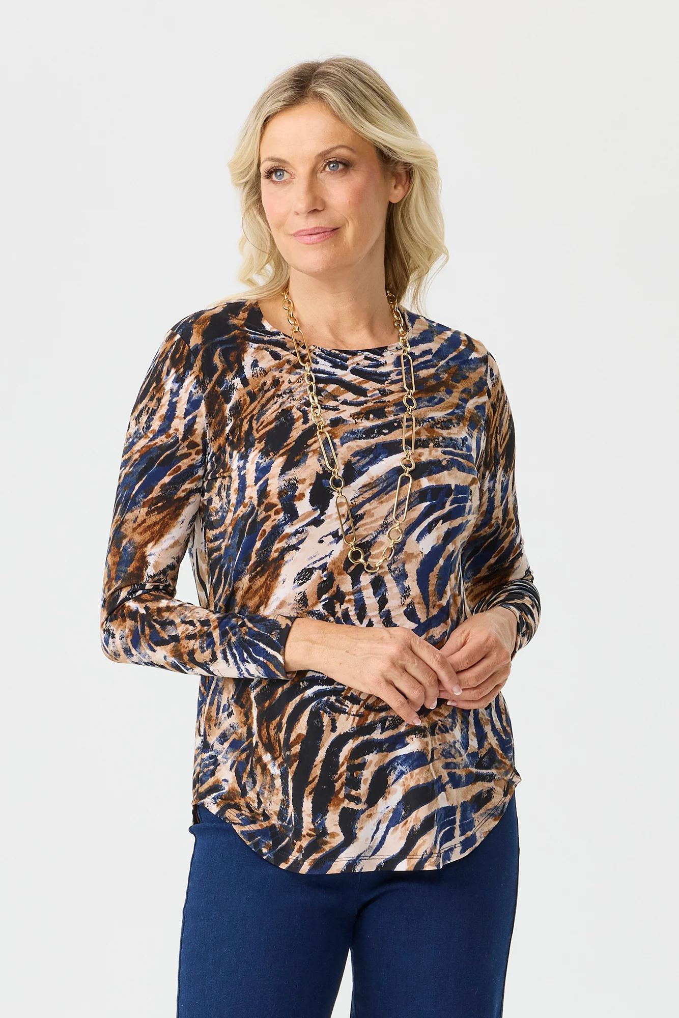 Wild Luxe Pleat Back Long Sleeve Top