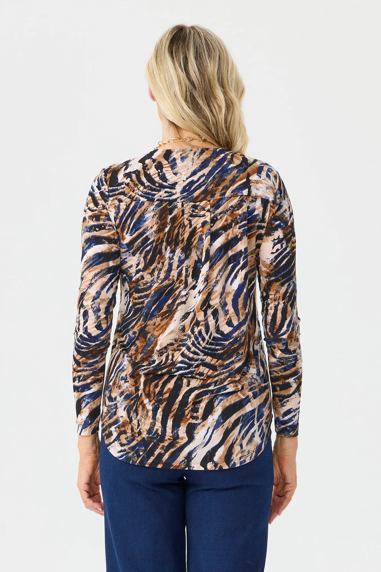 Wild Luxe Pleat Back Long Sleeve Top - Image 5