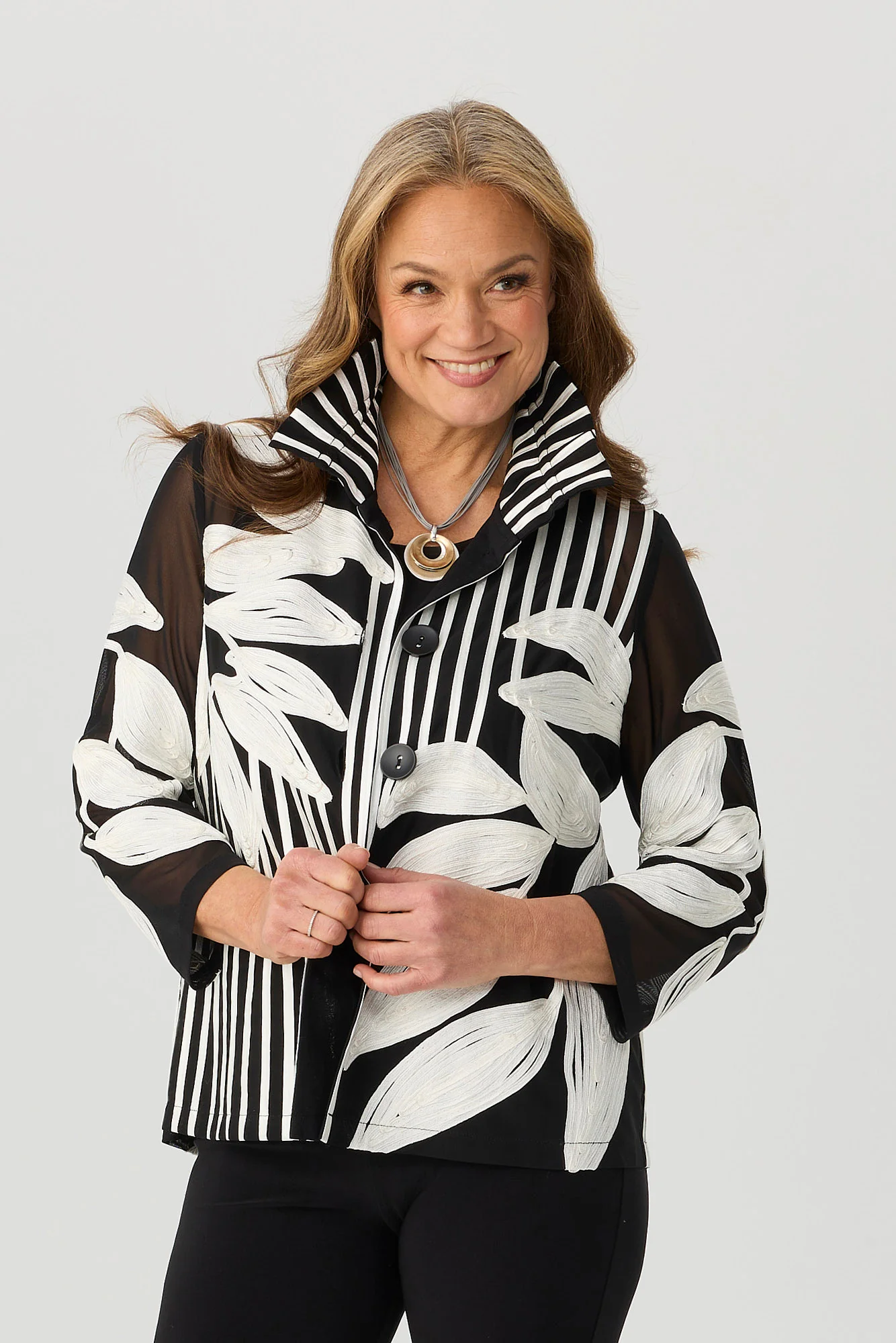 Xander Mesh Button Up Jacket