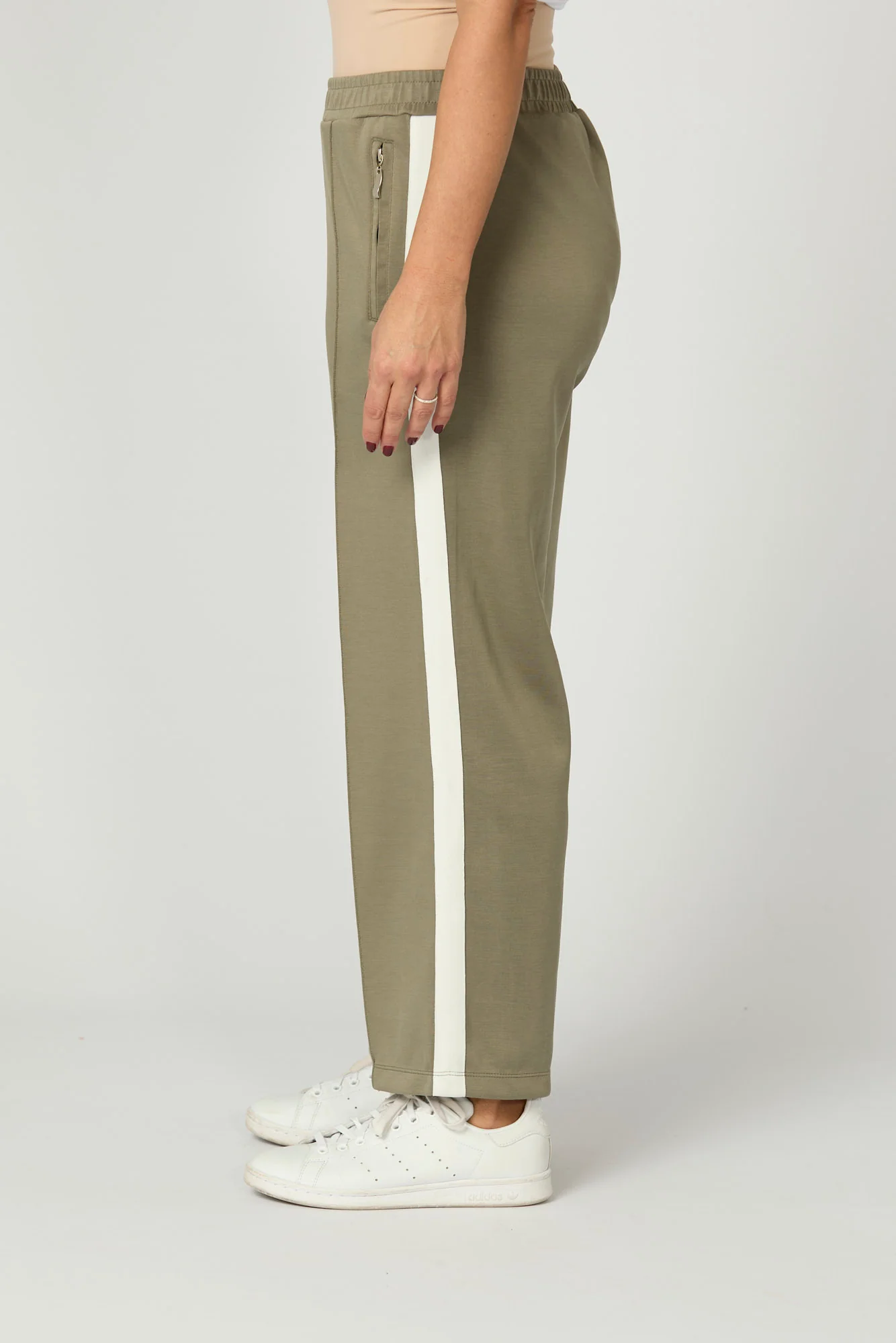 Zen Crop Side Stripe Wide Pants - Image 4